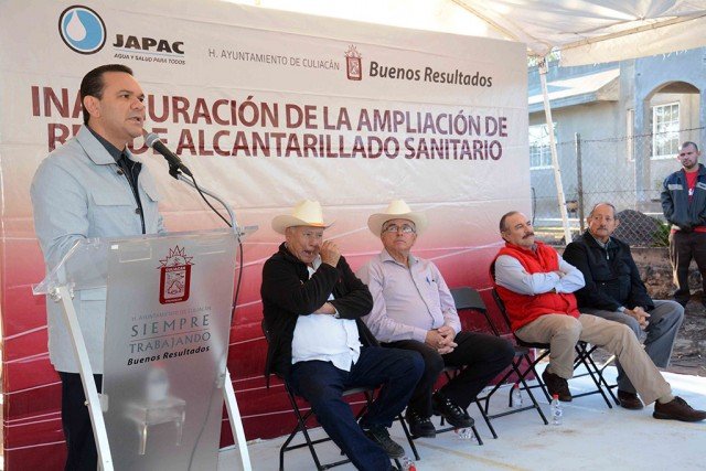 Inaugura Sergio Torres sistema de alcantarillado sanitario en la sindicatura de Tacuichamona