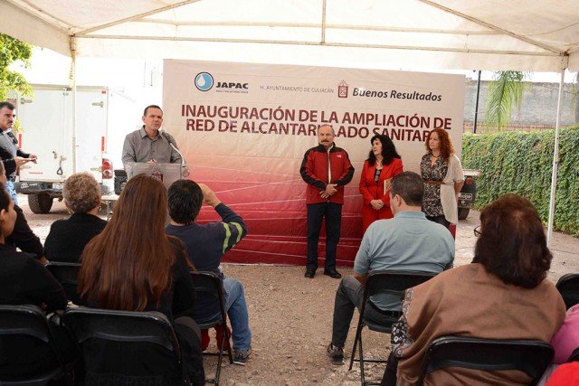 Inaugura Sergio Torres Ampliación de la Red de Agua Potable y Alcantarillado en las colonias Pedregal y Bosques del Humaya