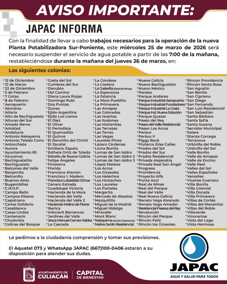 Avances importantes registra la Planta Potabilizadora Sur-Poniente: JAPAC anuncia trabajos para el próximo miércoles