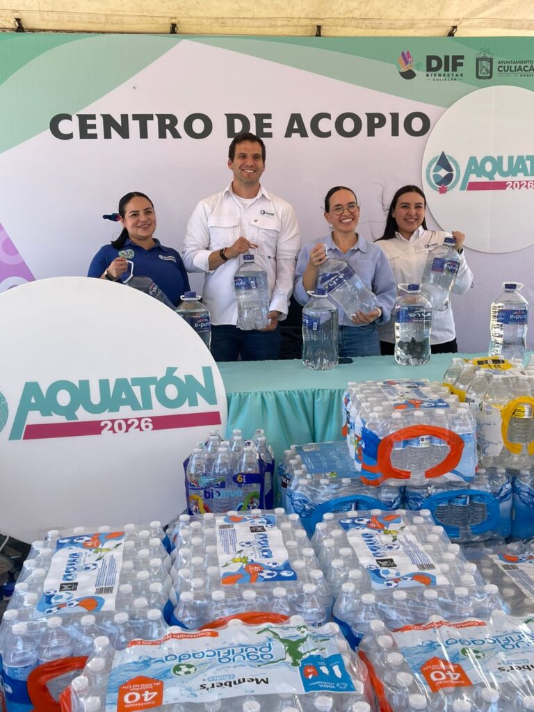 JAPAC dona al Aquatón, más de 7,100 litros de agua embotellada