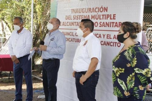Desde hoy 130 familias de Culiacancito gozan del servicio de alcantarillado sanitario.